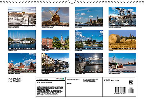 Hansestadt Greifswald (Wandkalender 2019 DIN A3 quer): Greifswald in schönen Bildern (Monatskalender, 14 Seiten ) (CALVENDO Orte) - 14