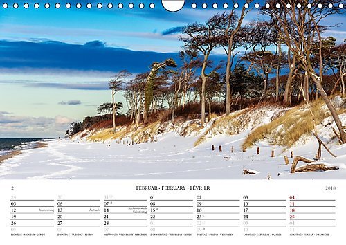 Der Weststrand Kalender (Wandkalender 2018 DIN A4 quer): Der wildromantische Strand auf dem Darß (Monatskalender, 14 Seiten ) (CALVENDO Natur) [Kalender] [May 01, 2017] Kilmer, Sascha - 3