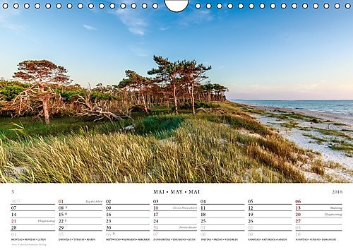 Der Weststrand Kalender (Wandkalender 2018 DIN A4 quer): Der wildromantische Strand auf dem Darß (Monatskalender, 14 Seiten ) (CALVENDO Natur) [Kalender] [May 01, 2017] Kilmer, Sascha - 6